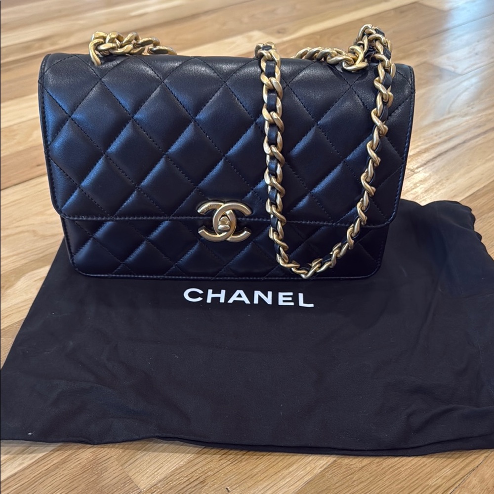 Chanel Black Quilted Leather Bag
